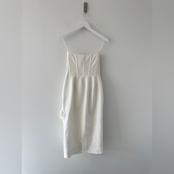 HELSI Kaia Floral Strapless White Dress M - Picture 12 of 12